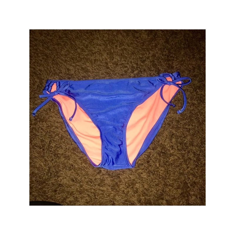 Xhilaration Women's Blue Tie Sides Bikini Swimwear Bottom Xl